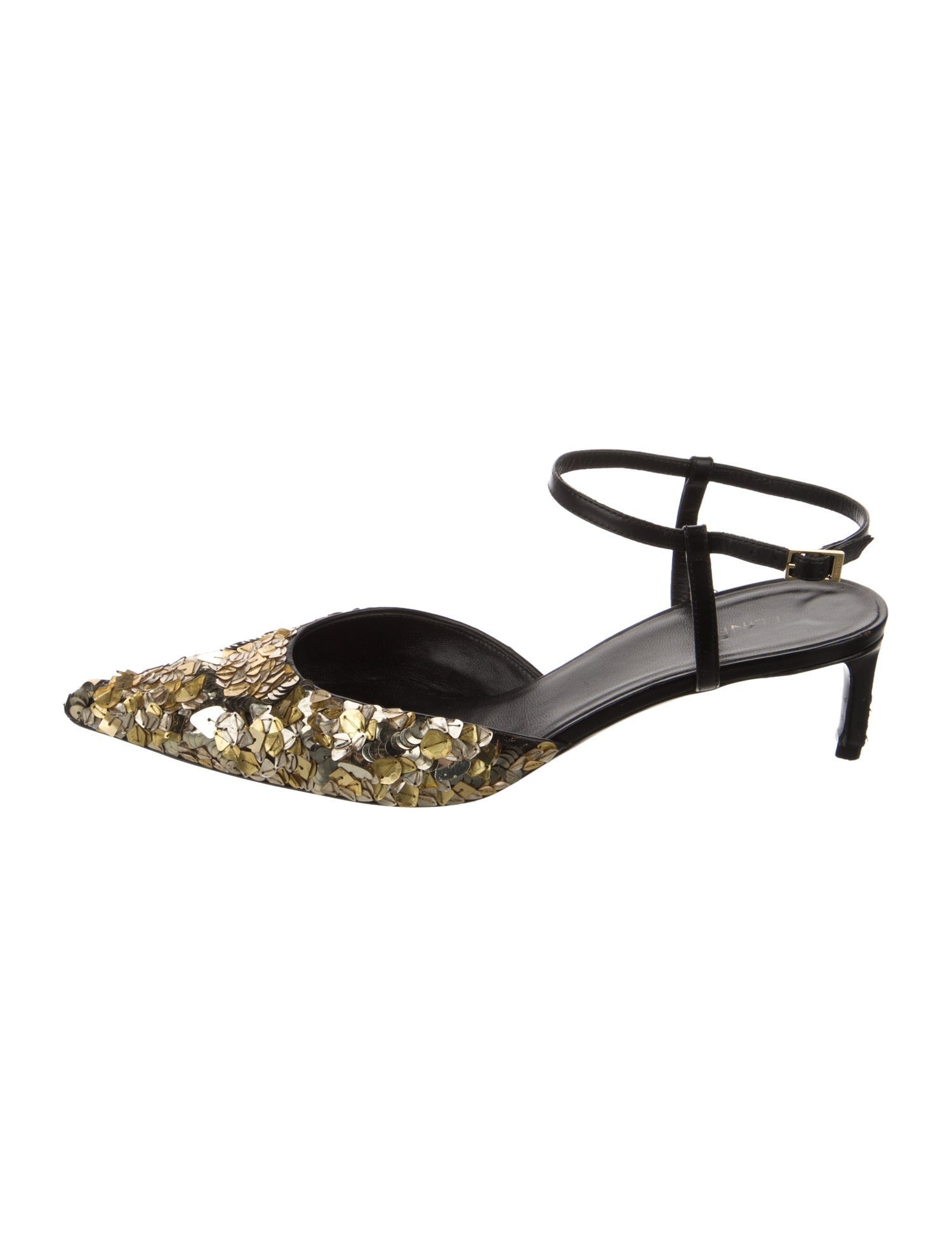 Celine Sequins Sequin Embellishments Slingback Pumps