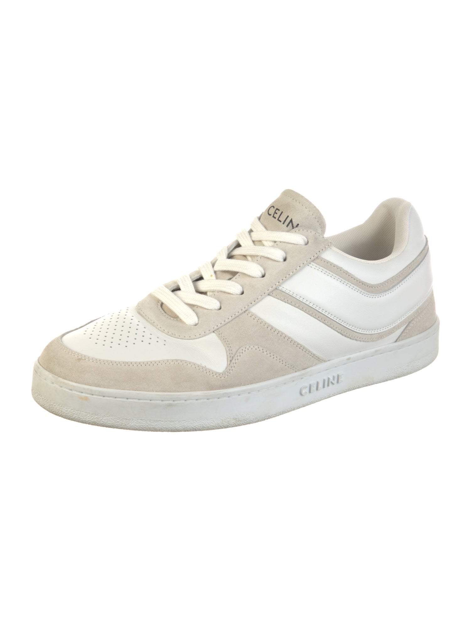 Celine Leather Colorblock Pattern Sneakers