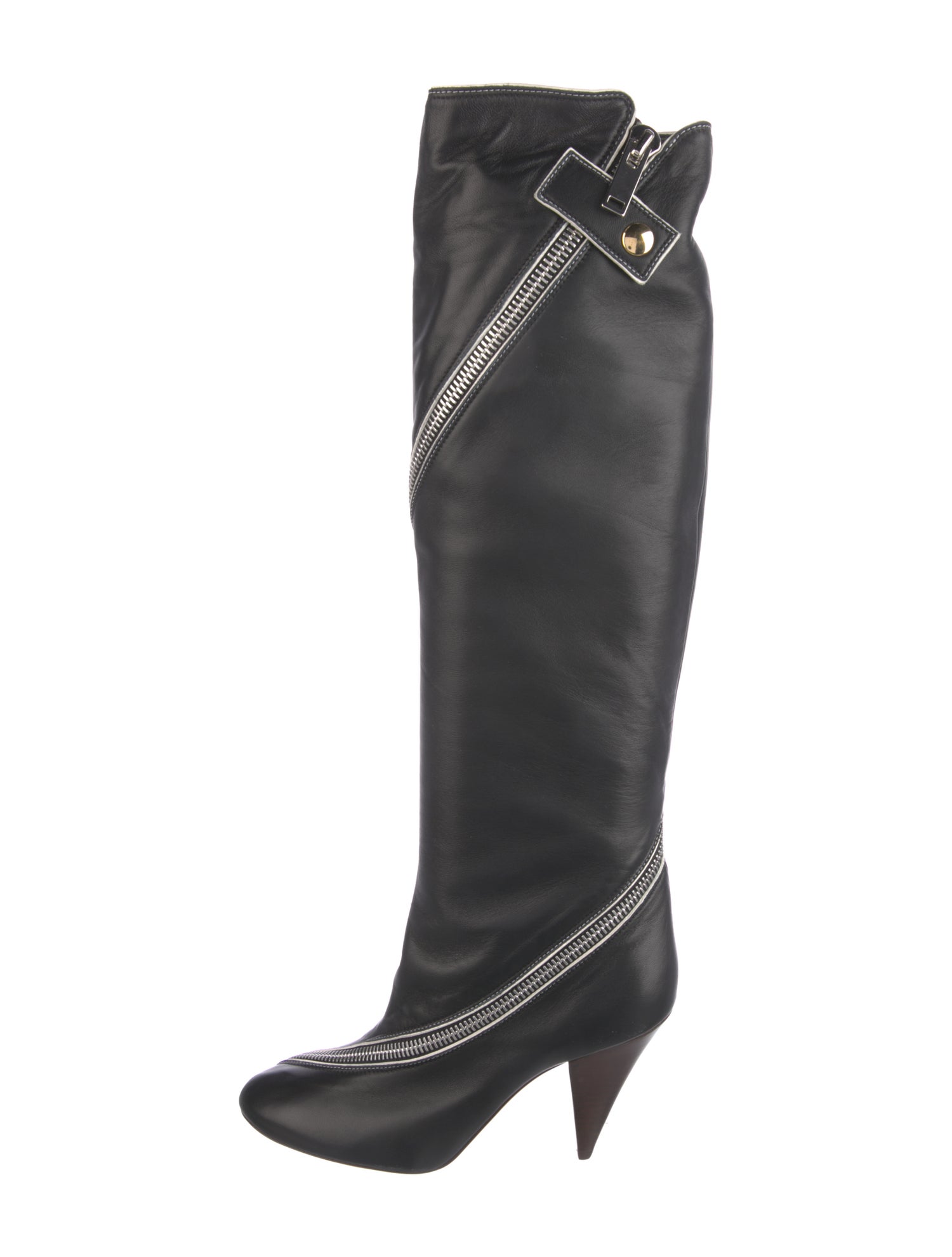 Celine Leather Lace-Up Boots