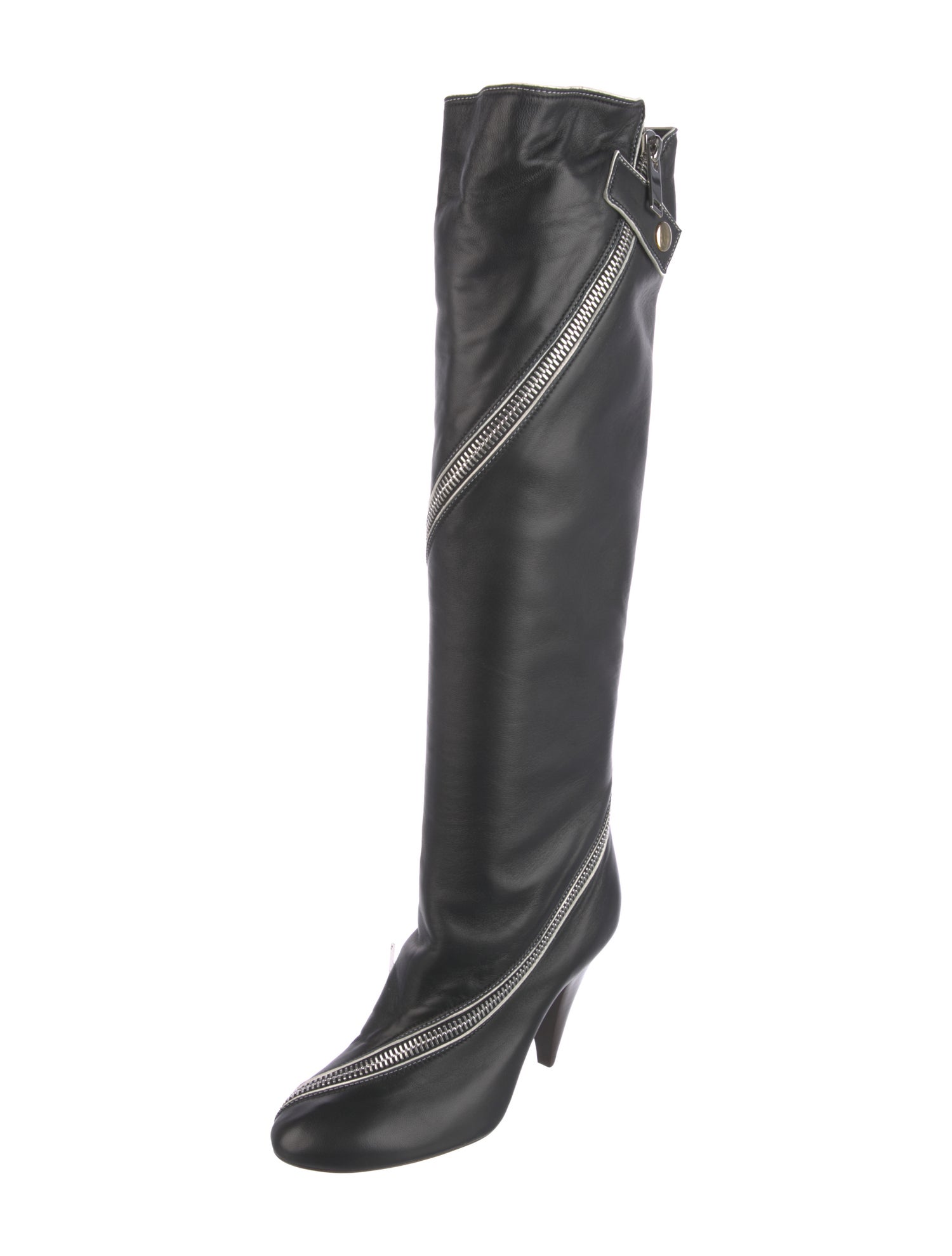 Celine Leather Lace-Up Boots