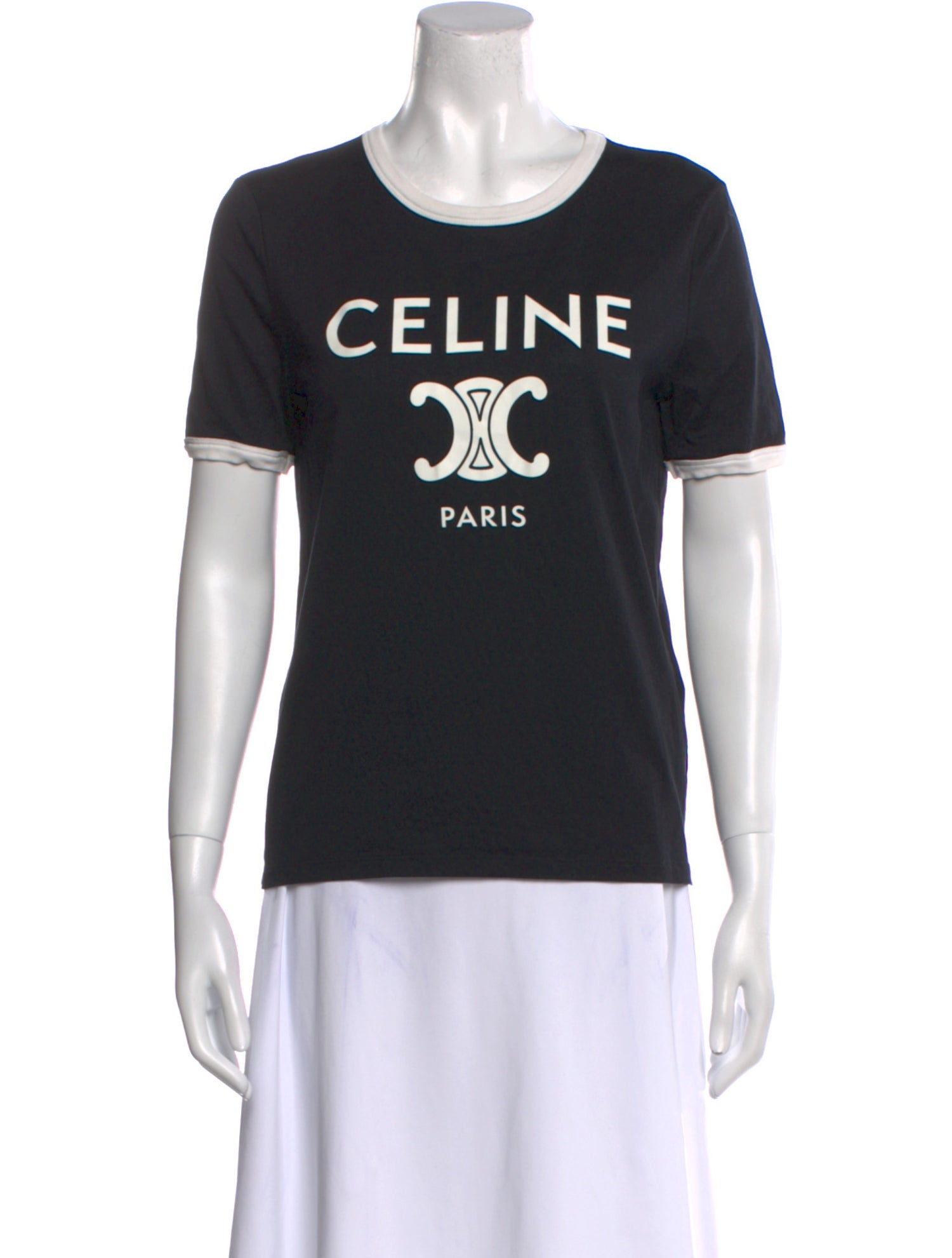 Celine Graphic Print Crew Neck T-Shirt