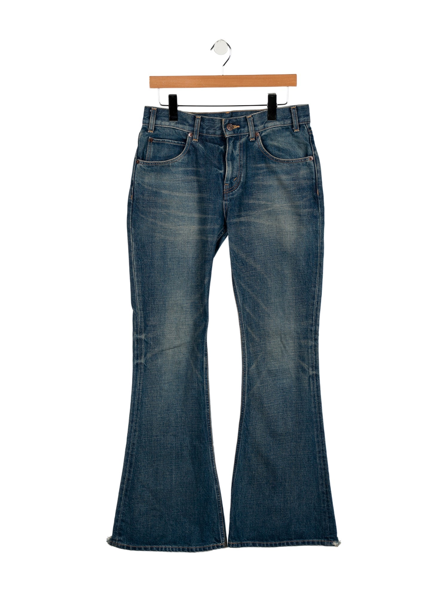 Celine Mid-Rise Wide Leg Jeans