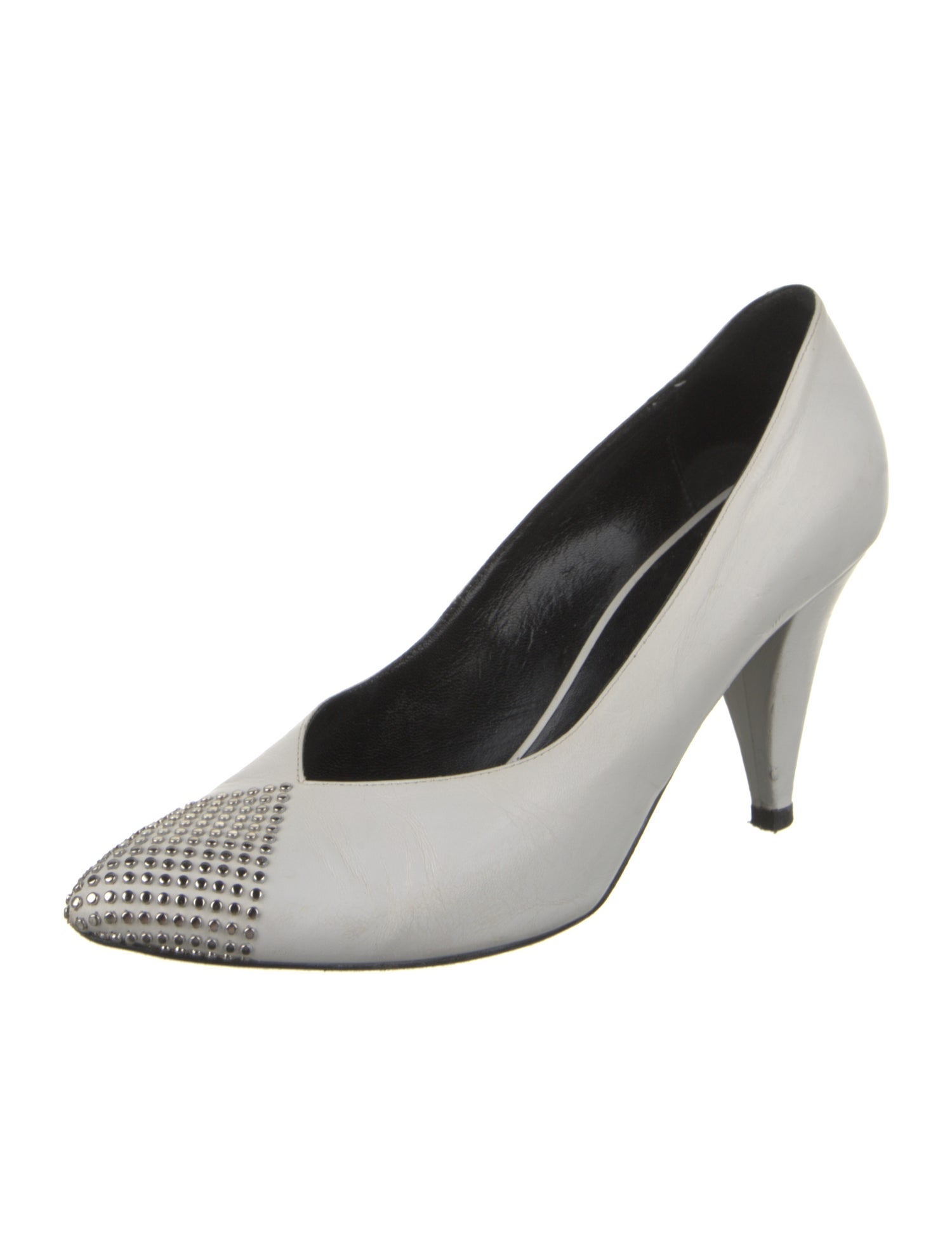 Celine Leather Studded Accents Pumps