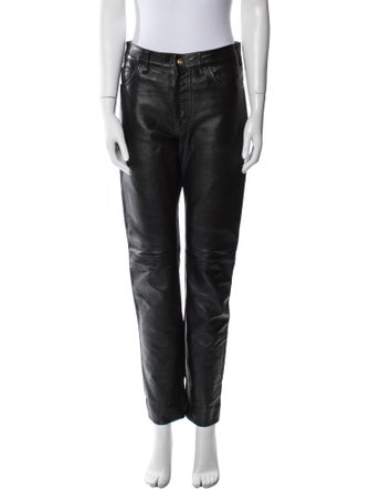 Celine Leather Straight Leg Pants