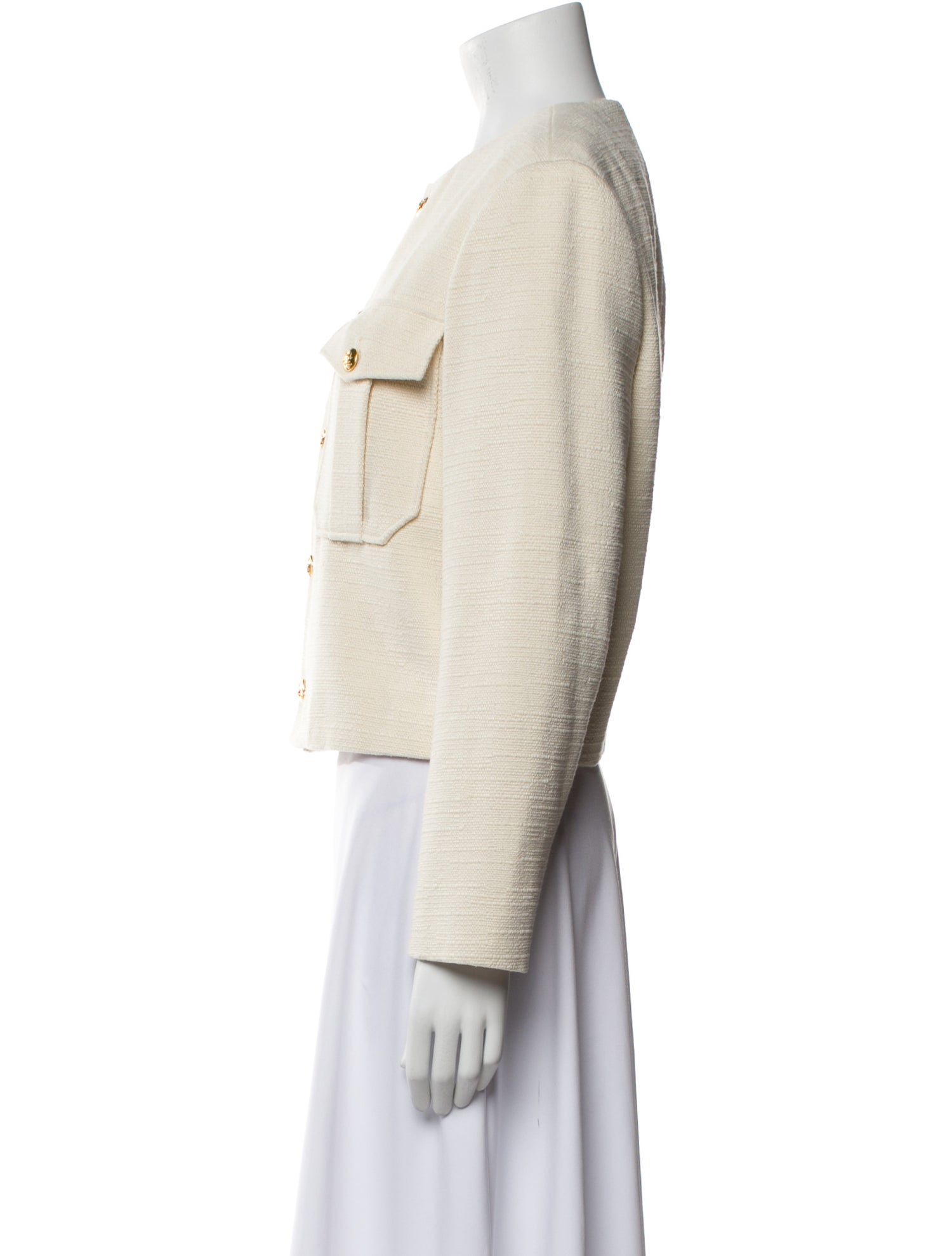 Celine Silk Tweed Pattern Jacket