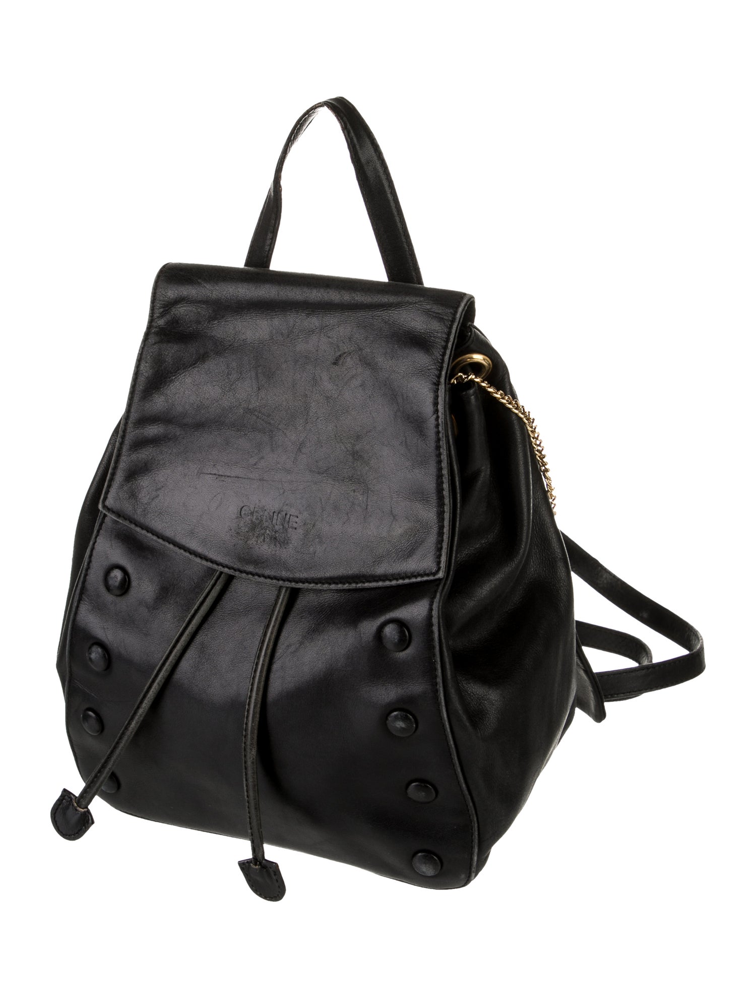 Celine Leather Backpack Vintage