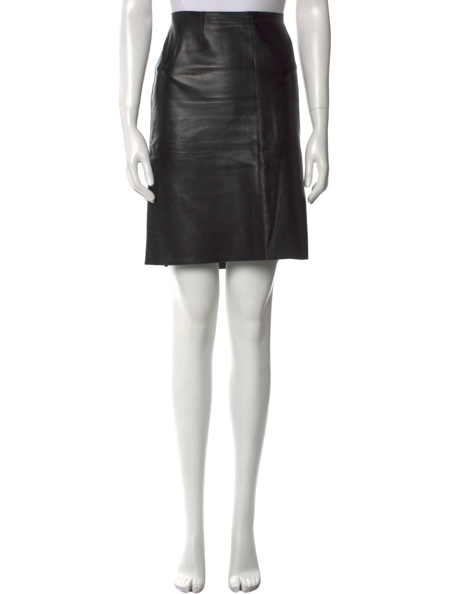Celine Leather Knee-Length Skirt
