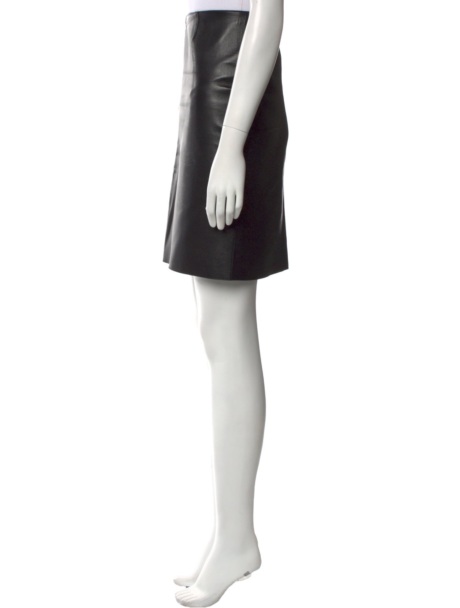 Celine Leather Knee-Length Skirt