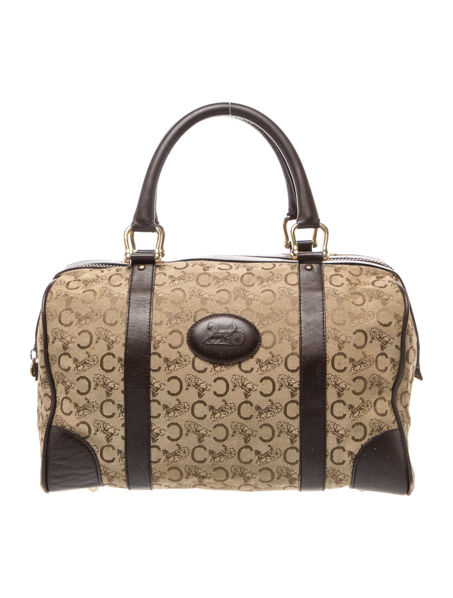 Celine Canvas Top Handle Bag Vintage