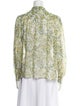 Celine Floral Silk Button-Up Top