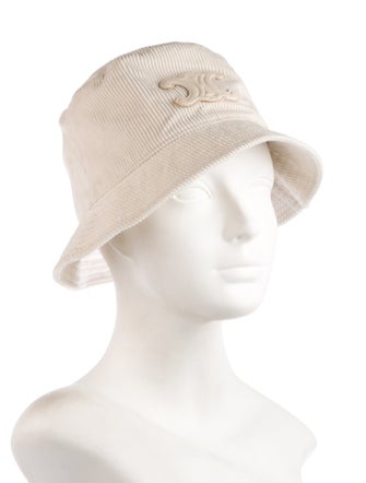 Celine Corduroy Triomphe Bucket Hat