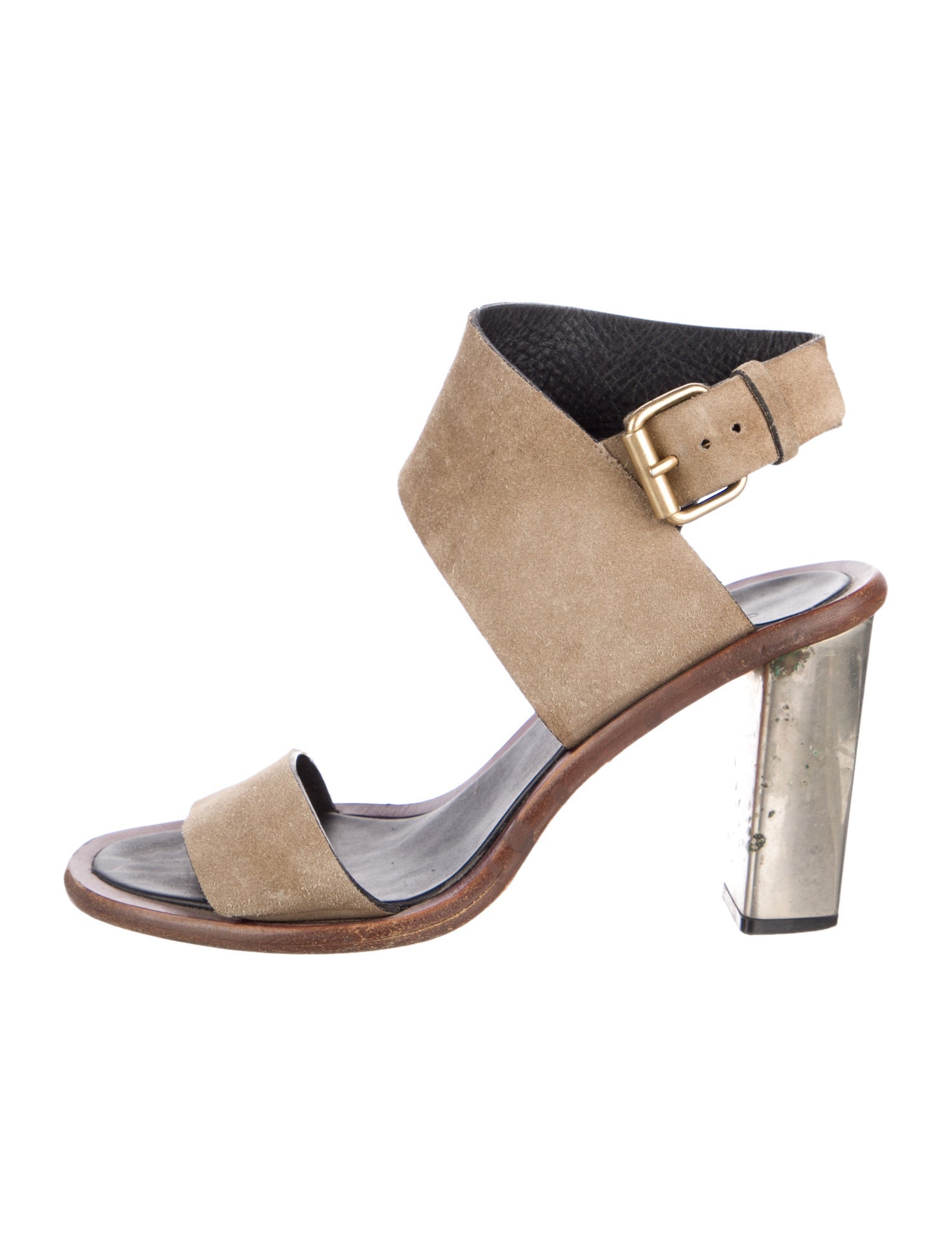 Celine Suede Slingback Sandals