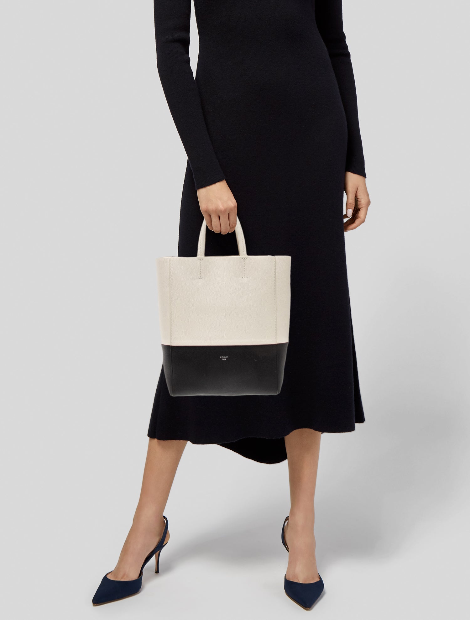 Celine Leather Vertical Cabas Small