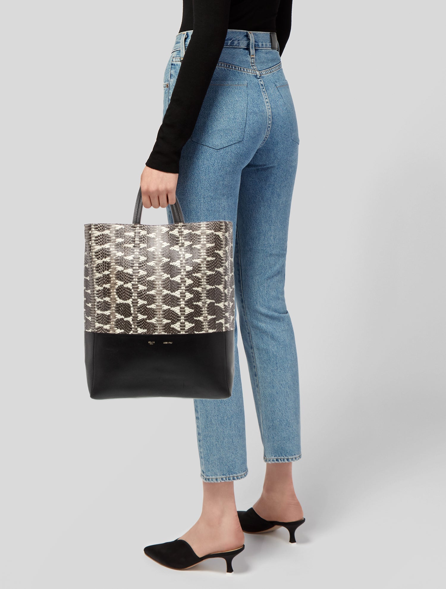 Celine Python Vertical Cabas