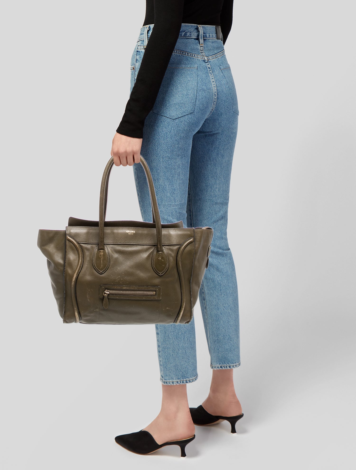 Celine Leather Shoulder Luggage