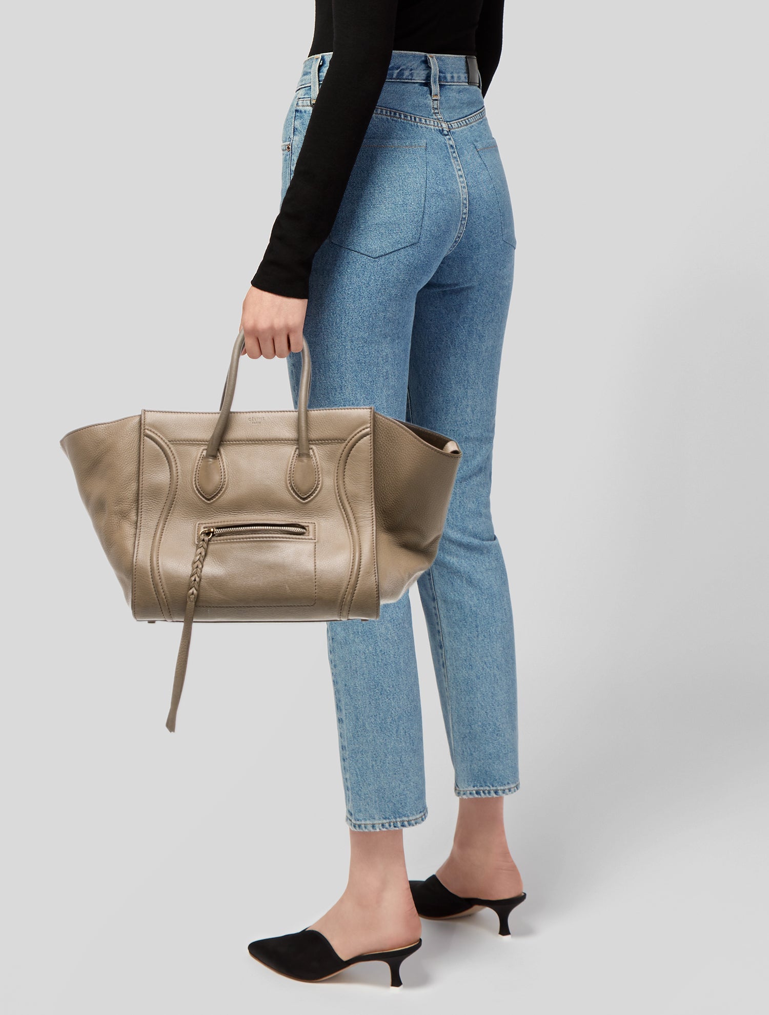 Celine Leather Luggage Phantom Medium