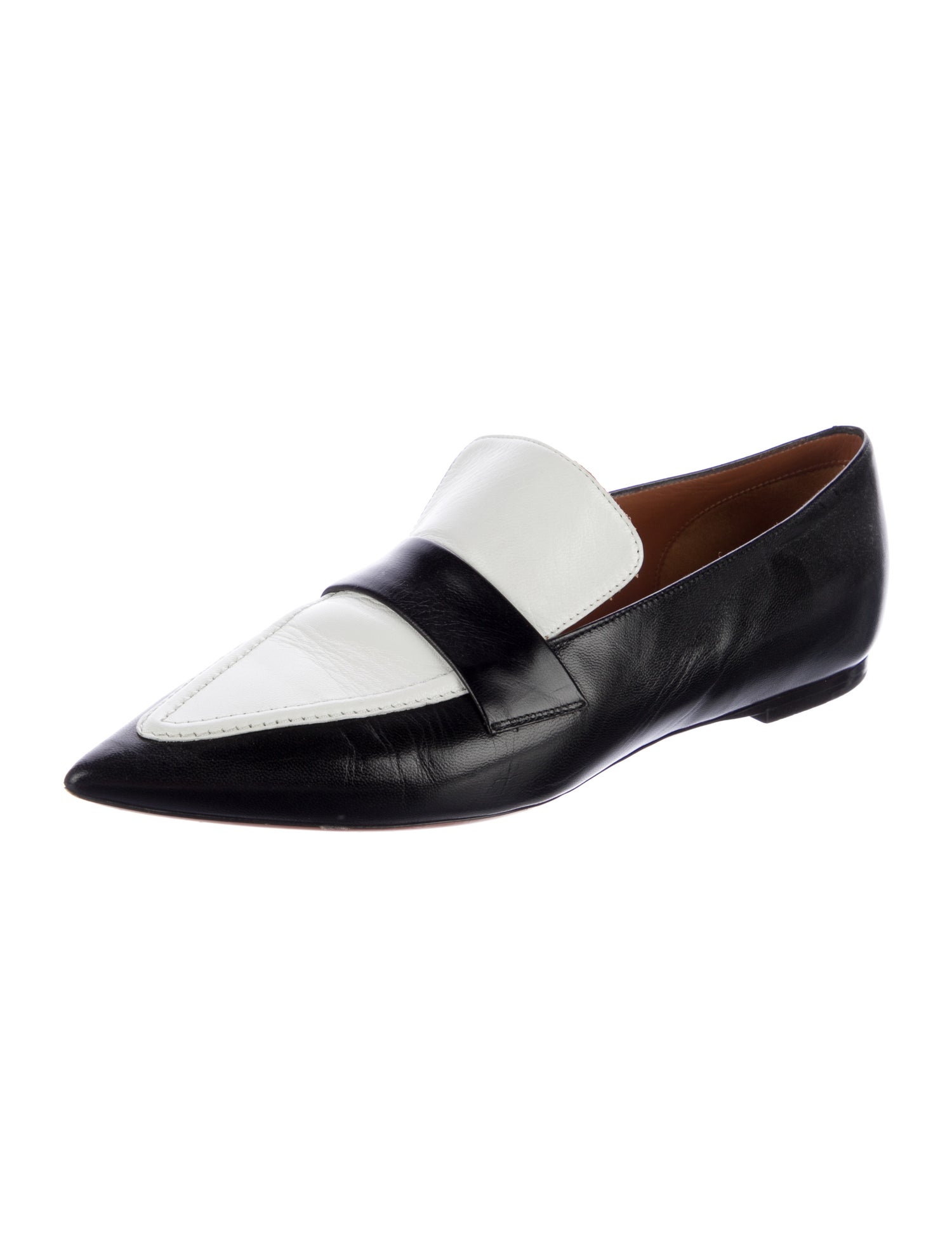 Celine Leather Colorblock Pattern Loafers