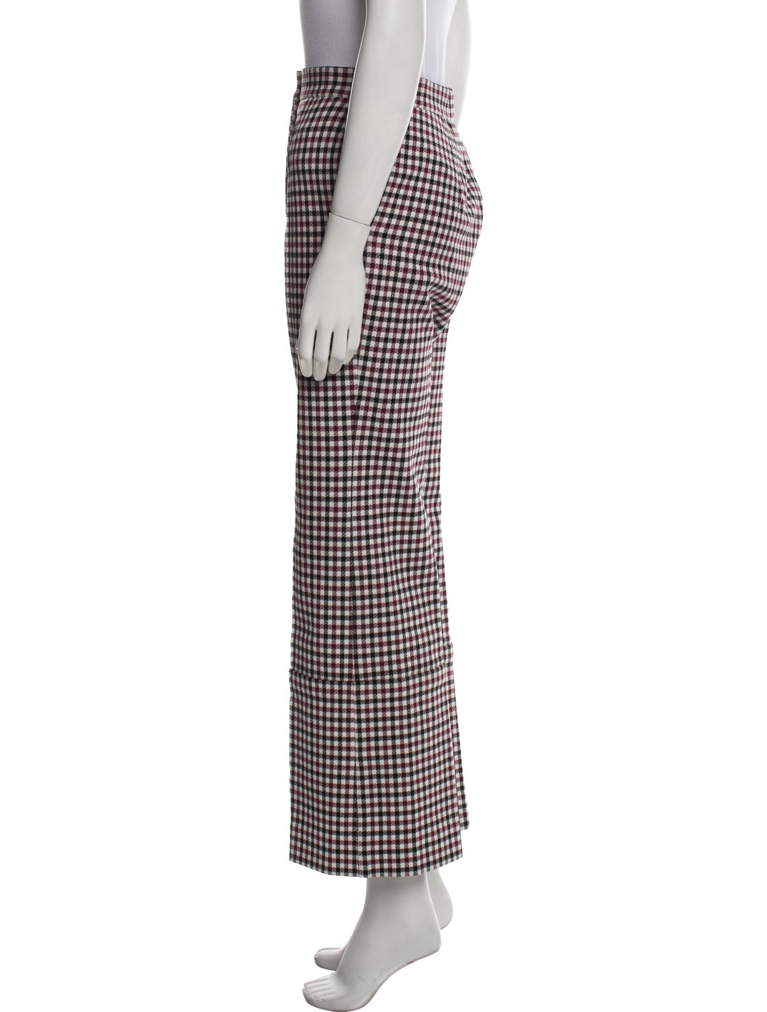 Celine Plaid Print Wide Leg Pants