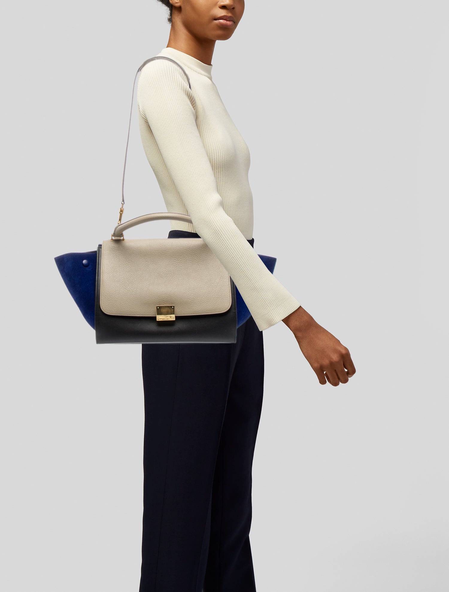 Celine Leather Trapeze Mini