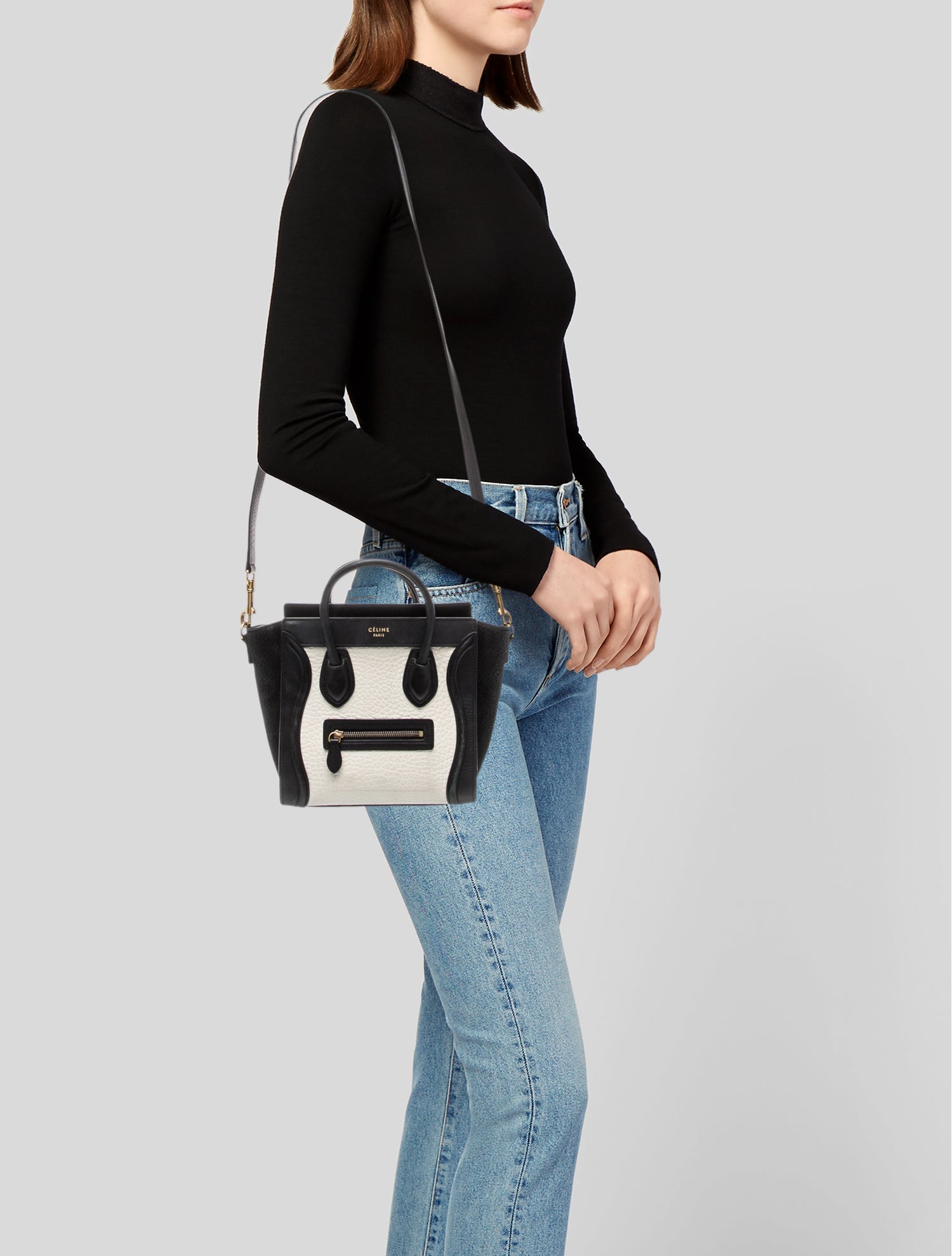 Celine Leather Luggage Nano