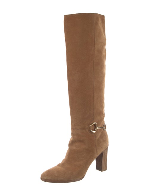 Celine Horsebit Accent Suede Boots