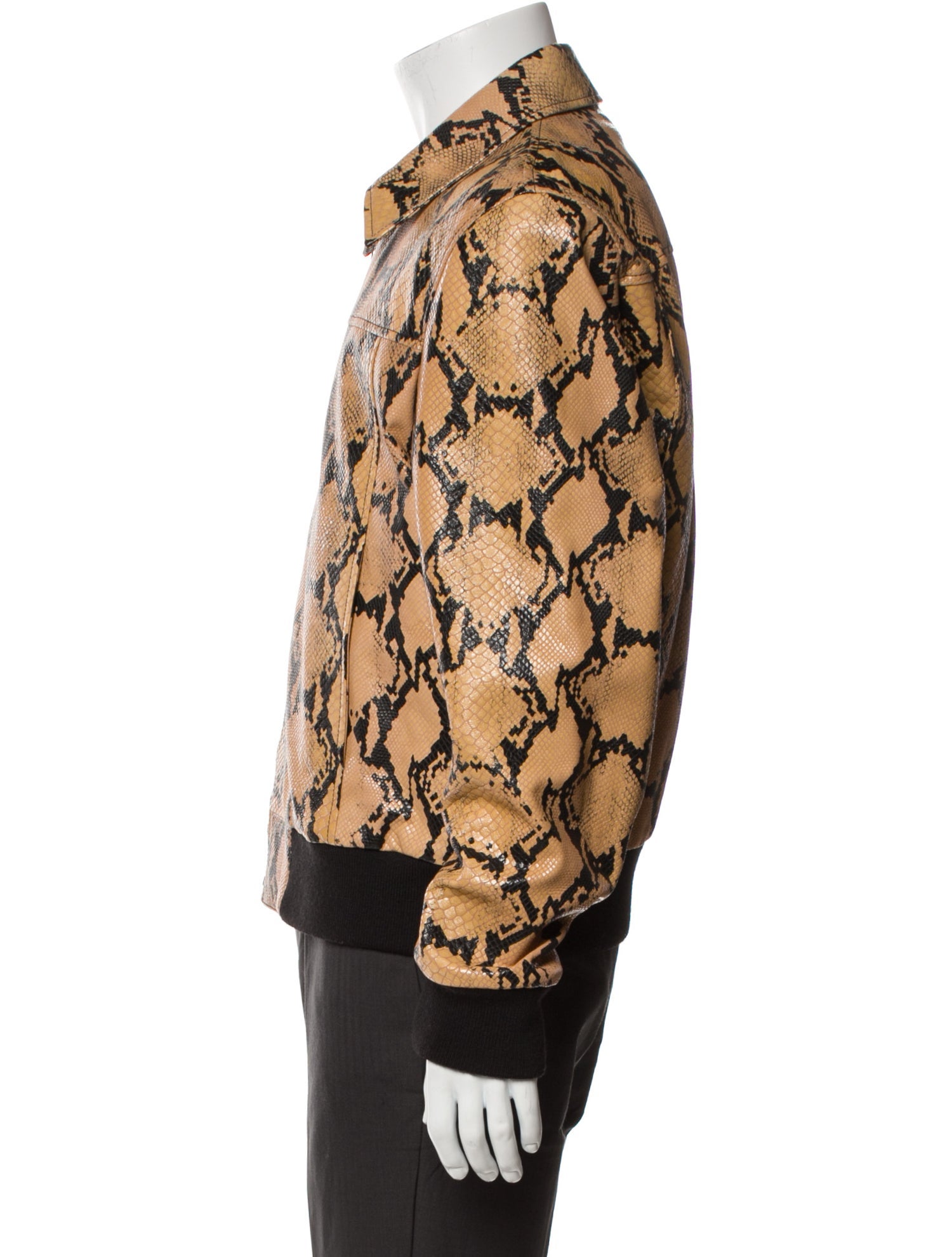 Celine Calfskin Animal Print Utility Jacket