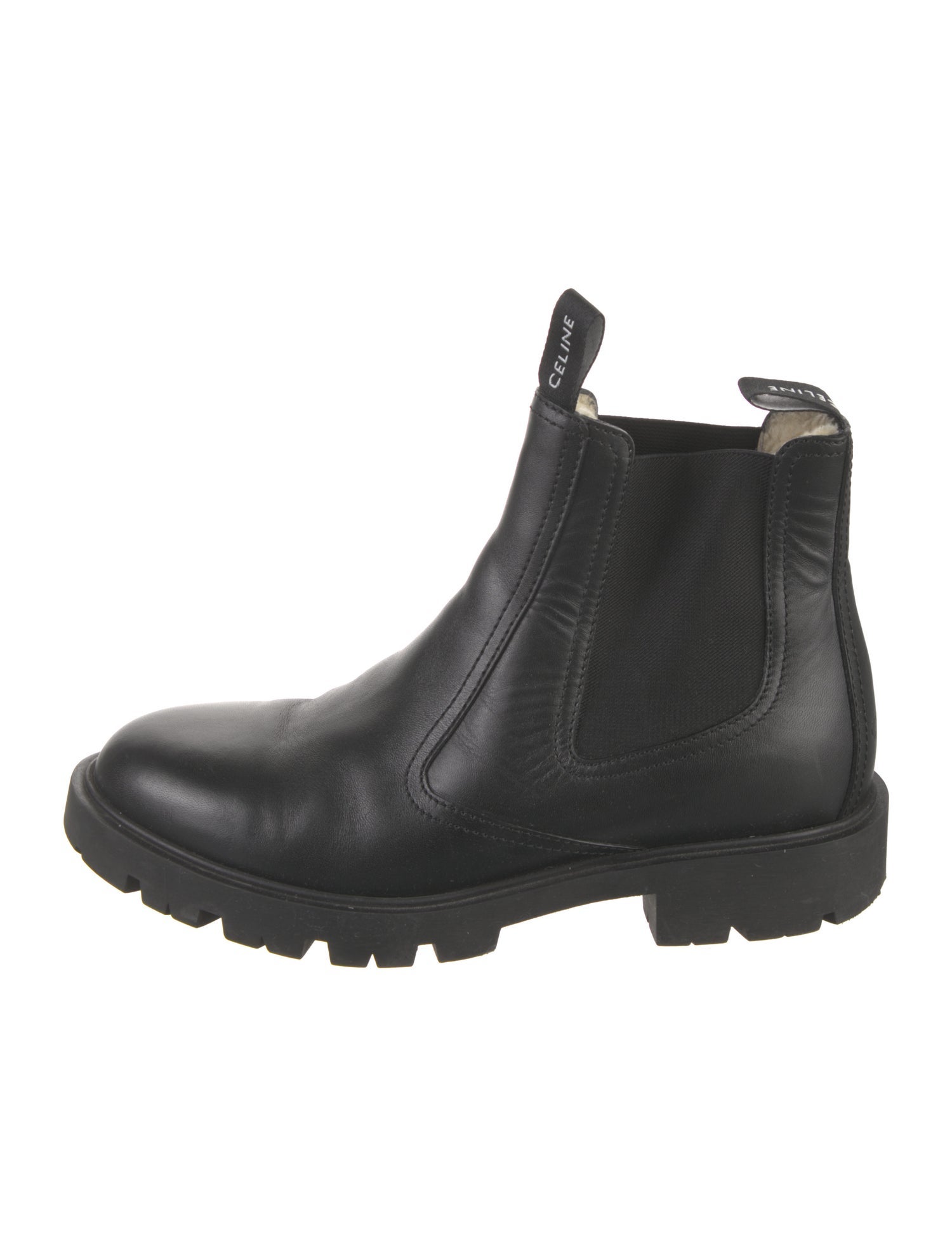 Celine Margaret Leather Chelsea Boots