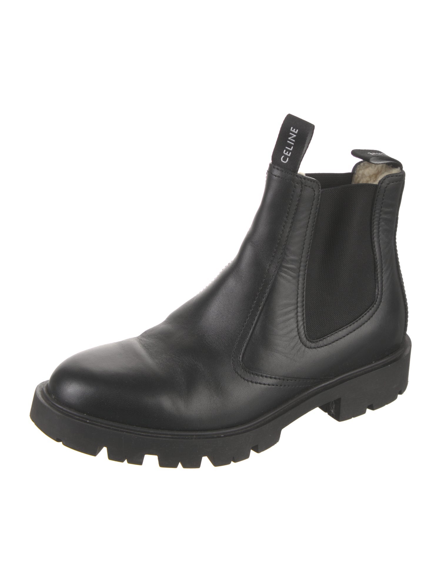 Celine Margaret Leather Chelsea Boots