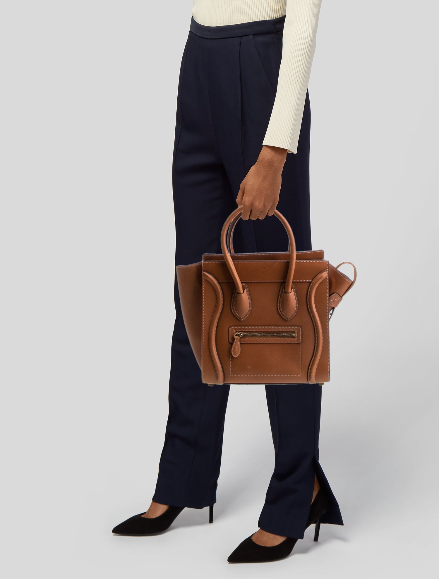 Celine Leather Luggage Micro