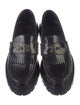 Celine Leather Chain-Link Accents Loafers
