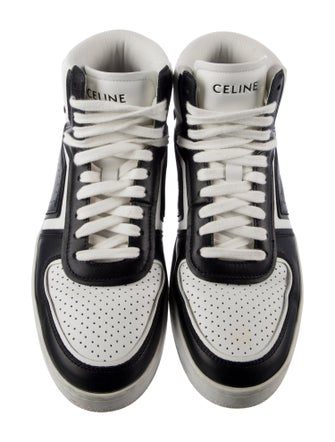 Celine Leather Colorblock Pattern Sneakers