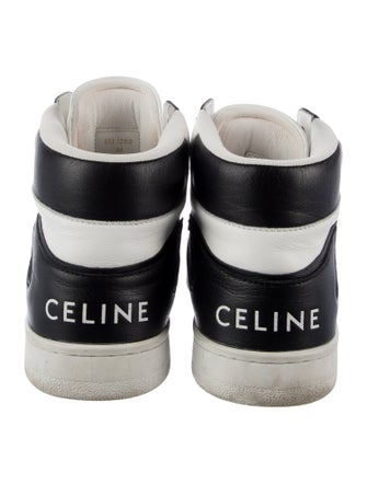 Celine Leather Colorblock Pattern Sneakers