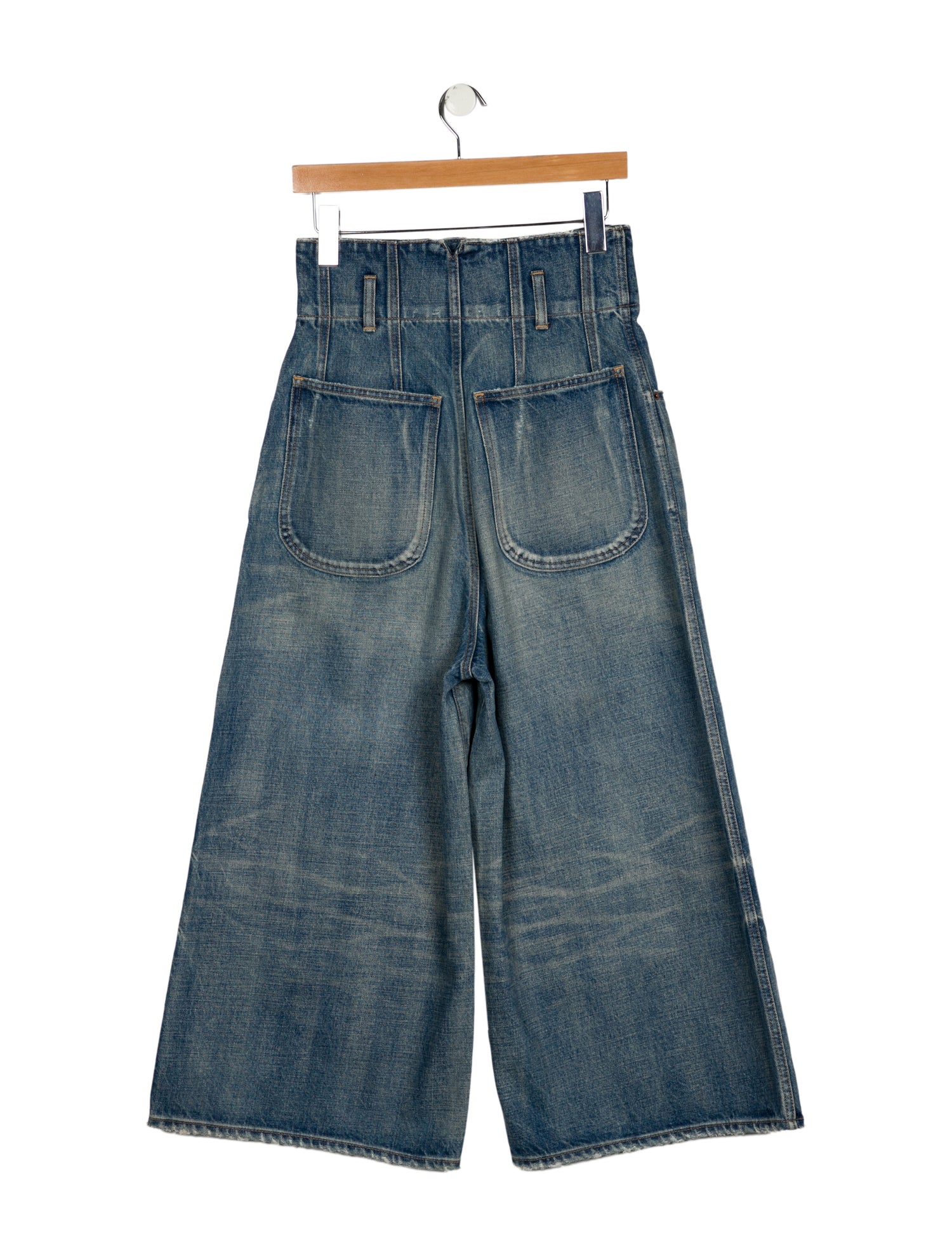 Celine Mid-Rise Wide Leg Jeans