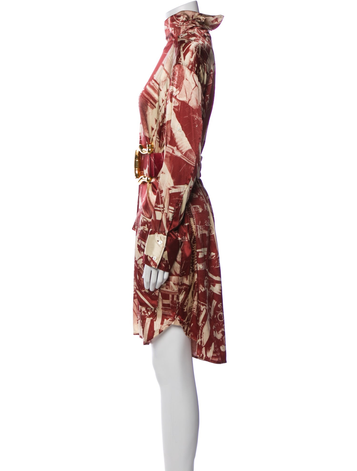 Celine Silk Knee-Length Dress