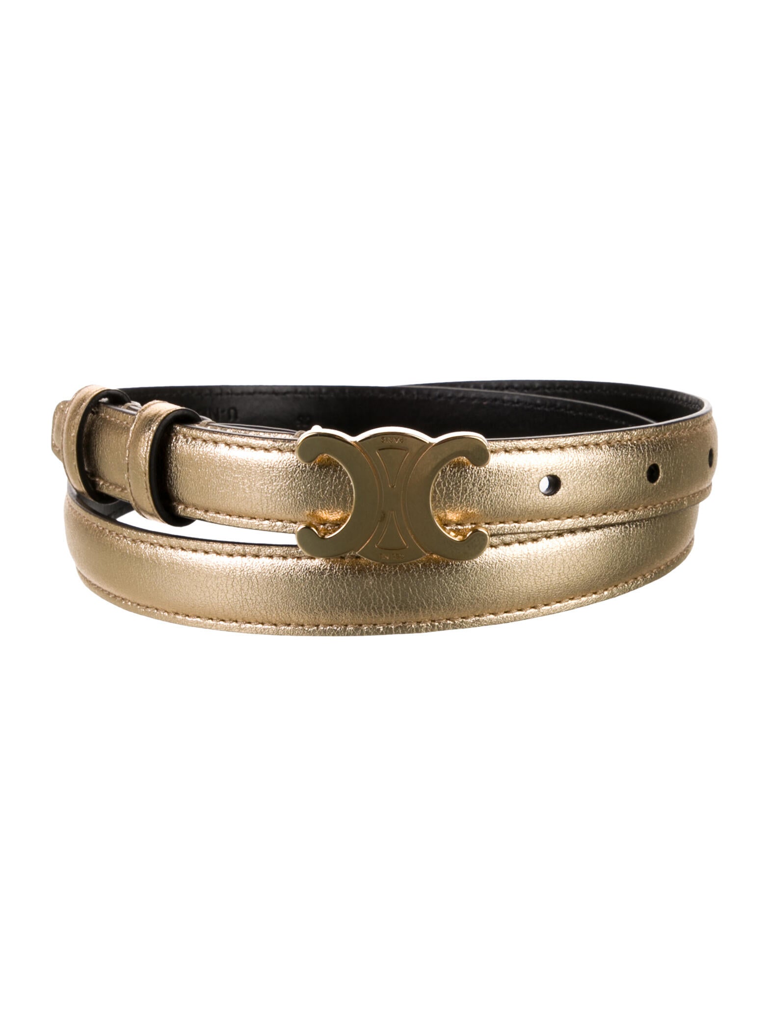 Celine Skinny Leather Belt