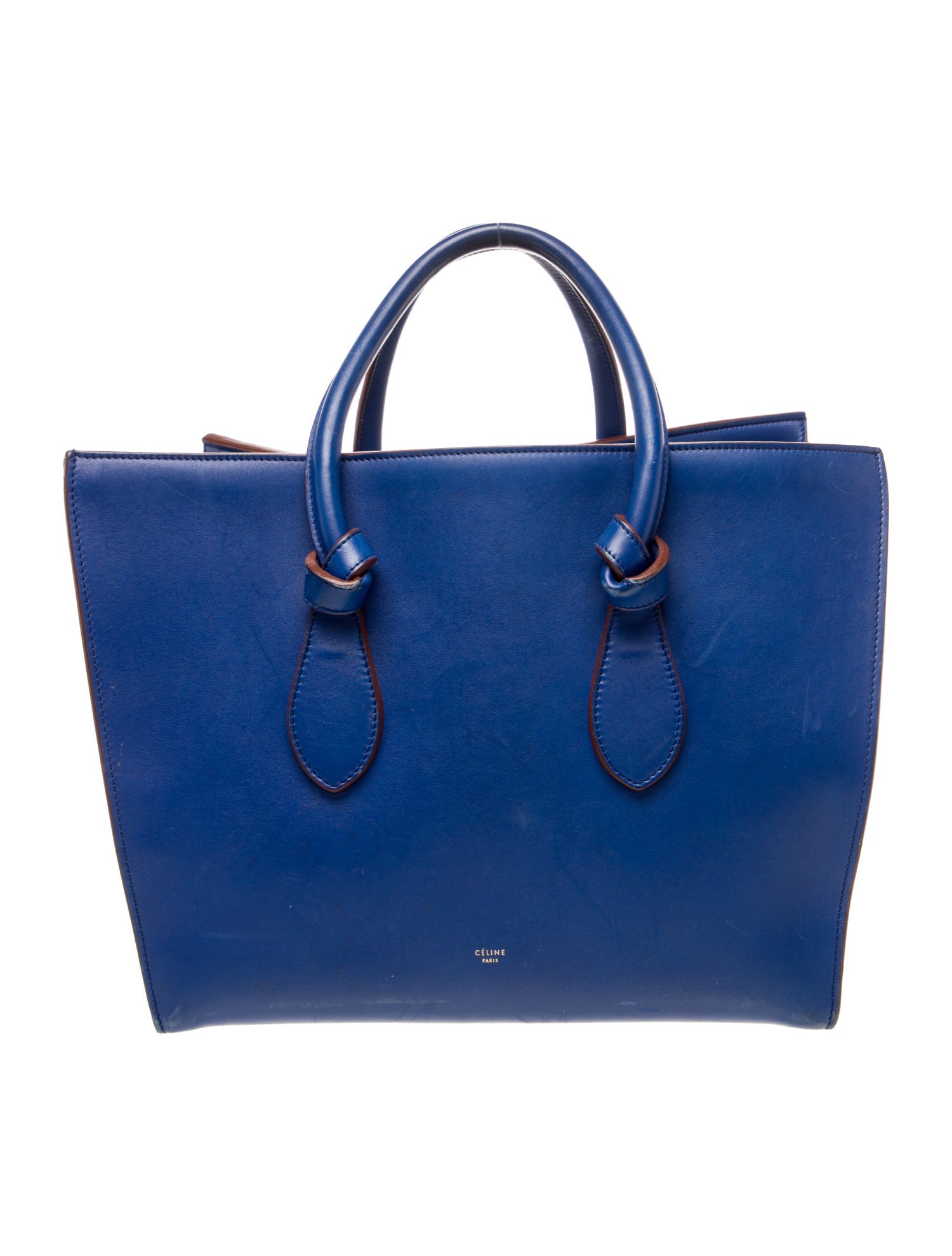 Celine Leather Tie Tote Large
