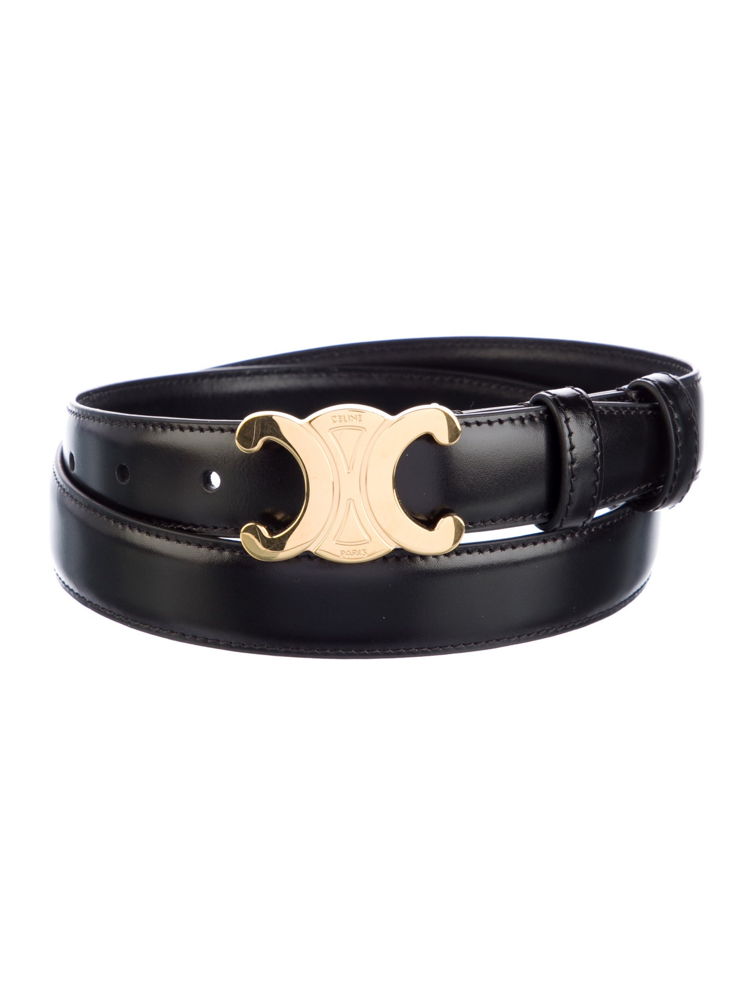 Celine Skinny Leather Belt