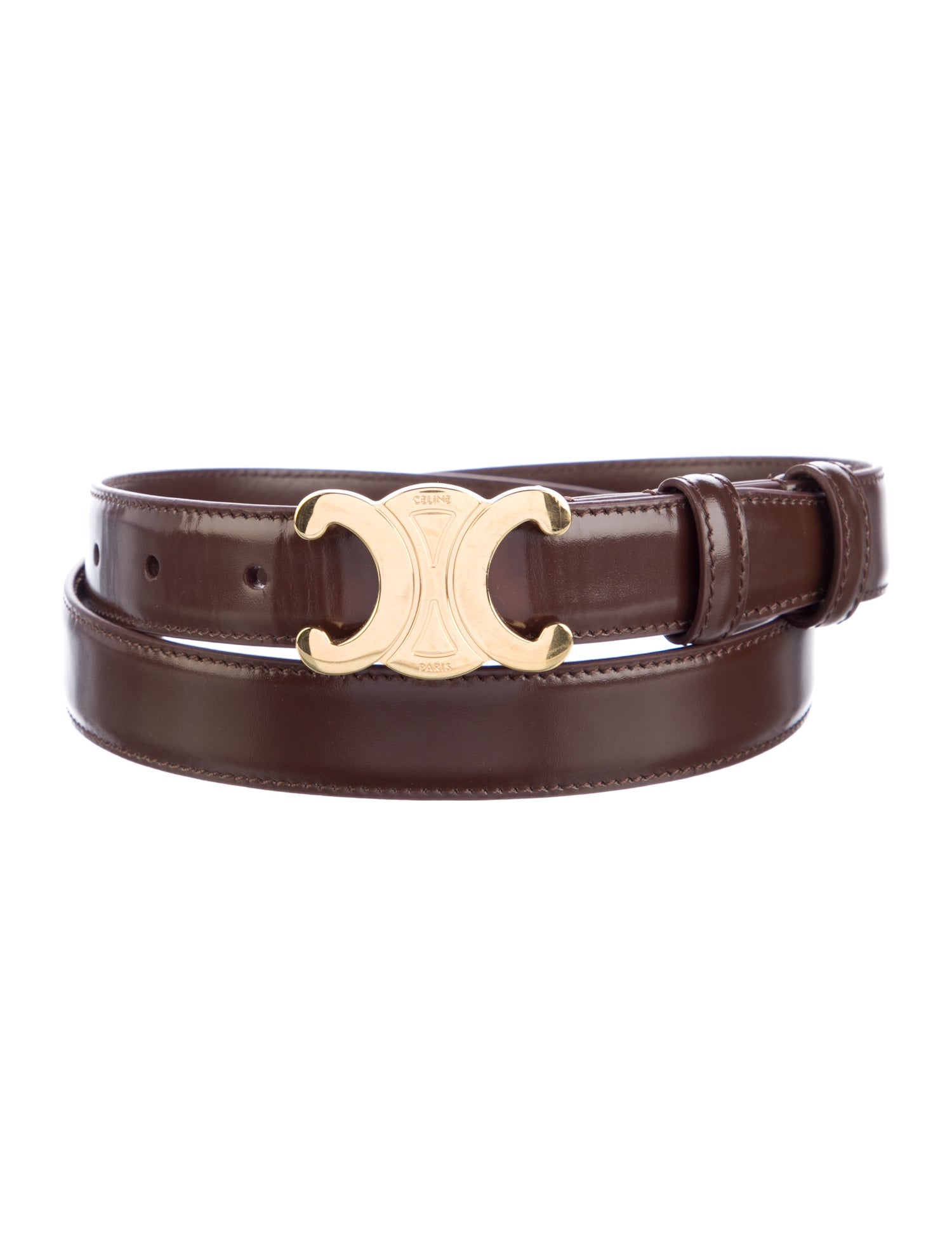 Celine Skinny Leather Belt