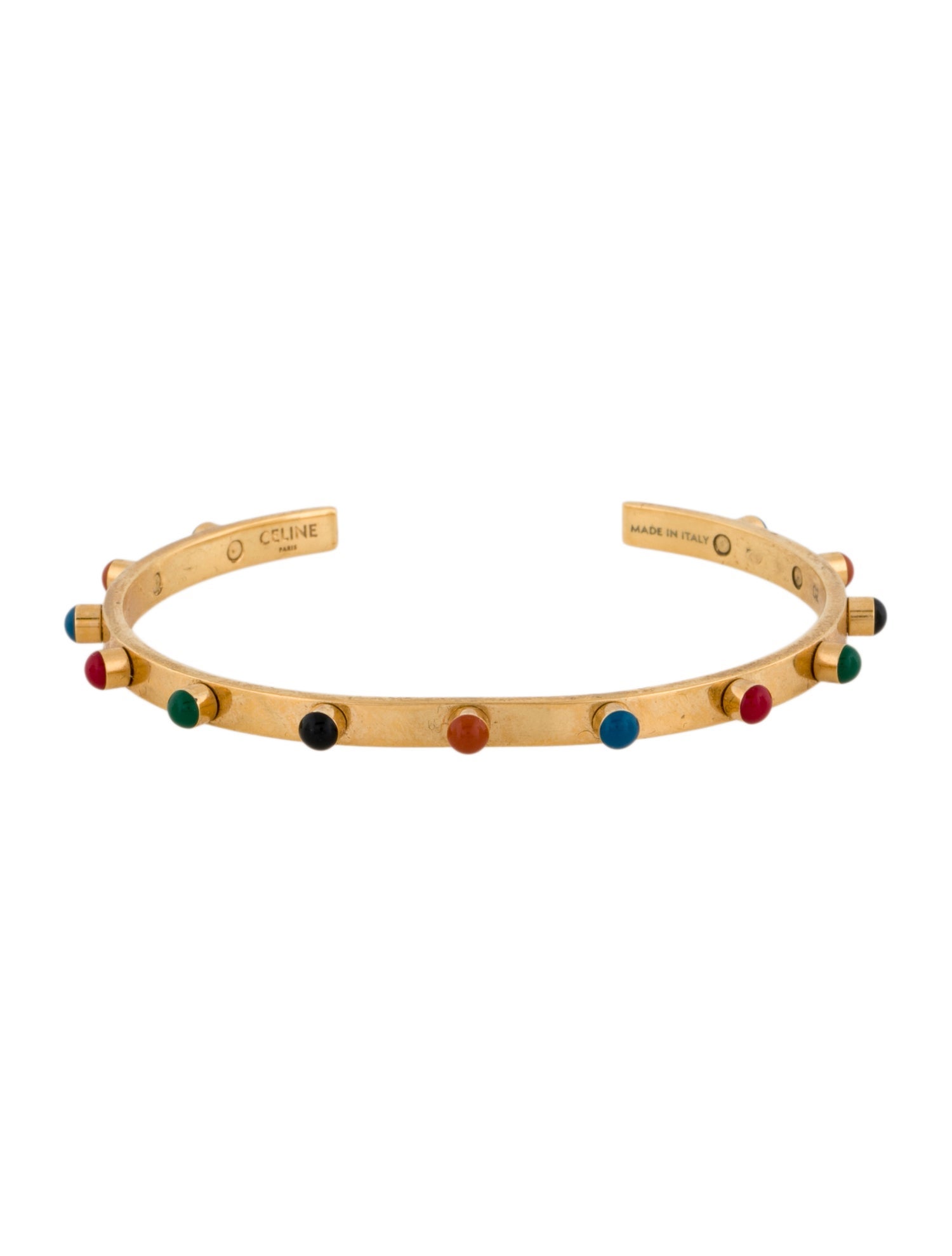 Celine Resin Thin Cuff Bracelet