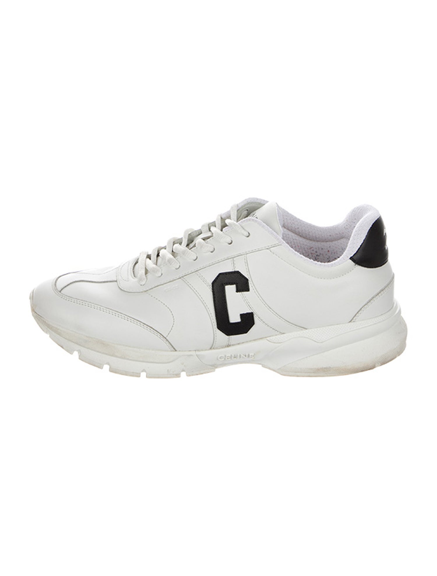 Celine Leather Graphic Print Sneakers