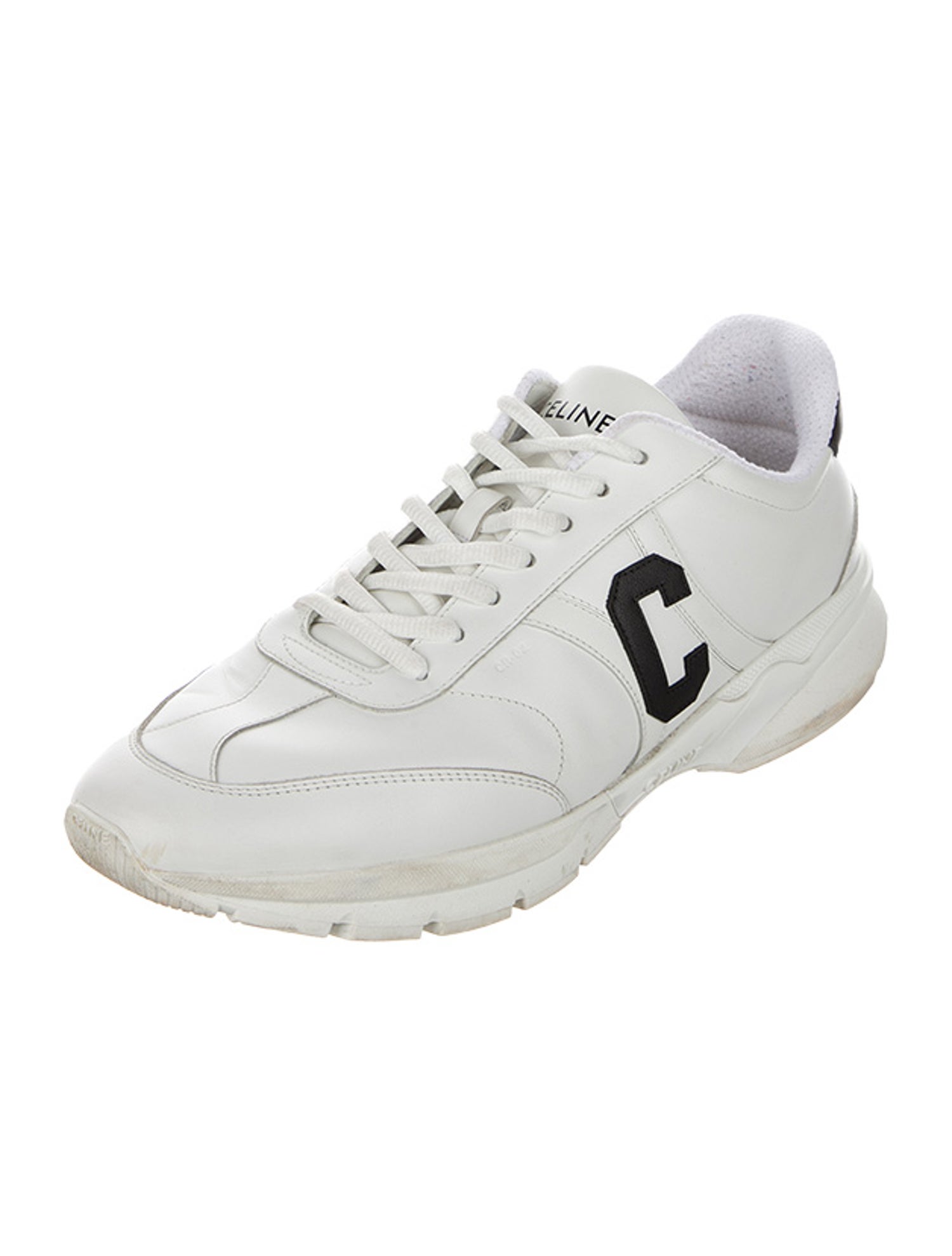 Celine Leather Graphic Print Sneakers