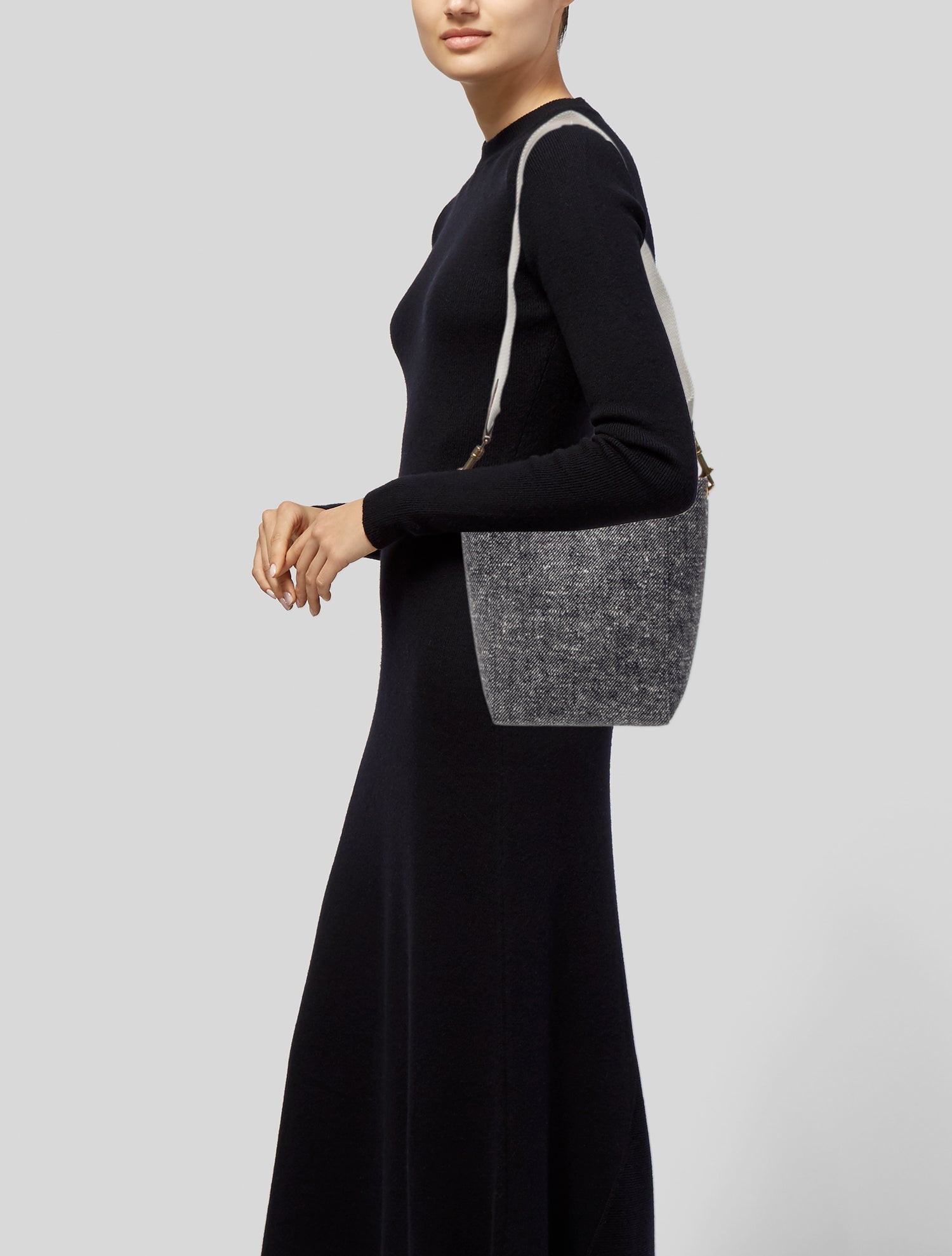 Celine Tweed Seau Sangle Small