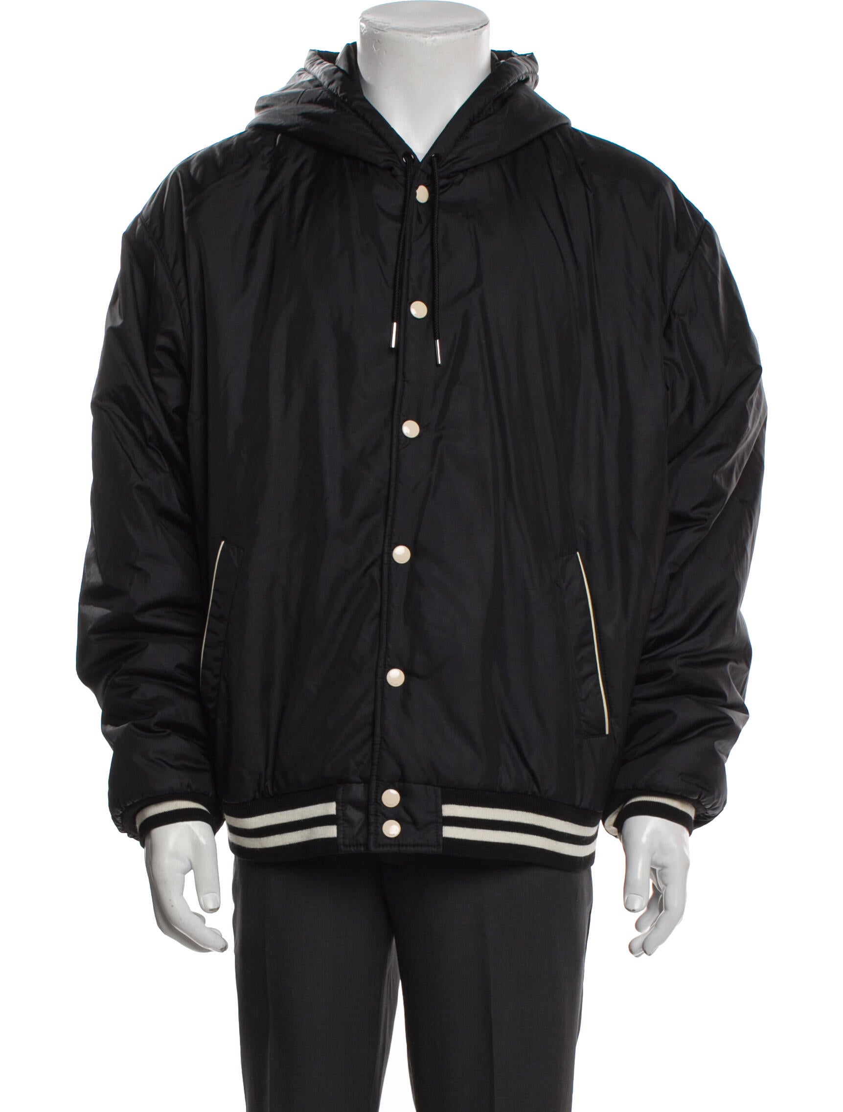 Celine 2021 Logo Hooded Varsity Windbreaker