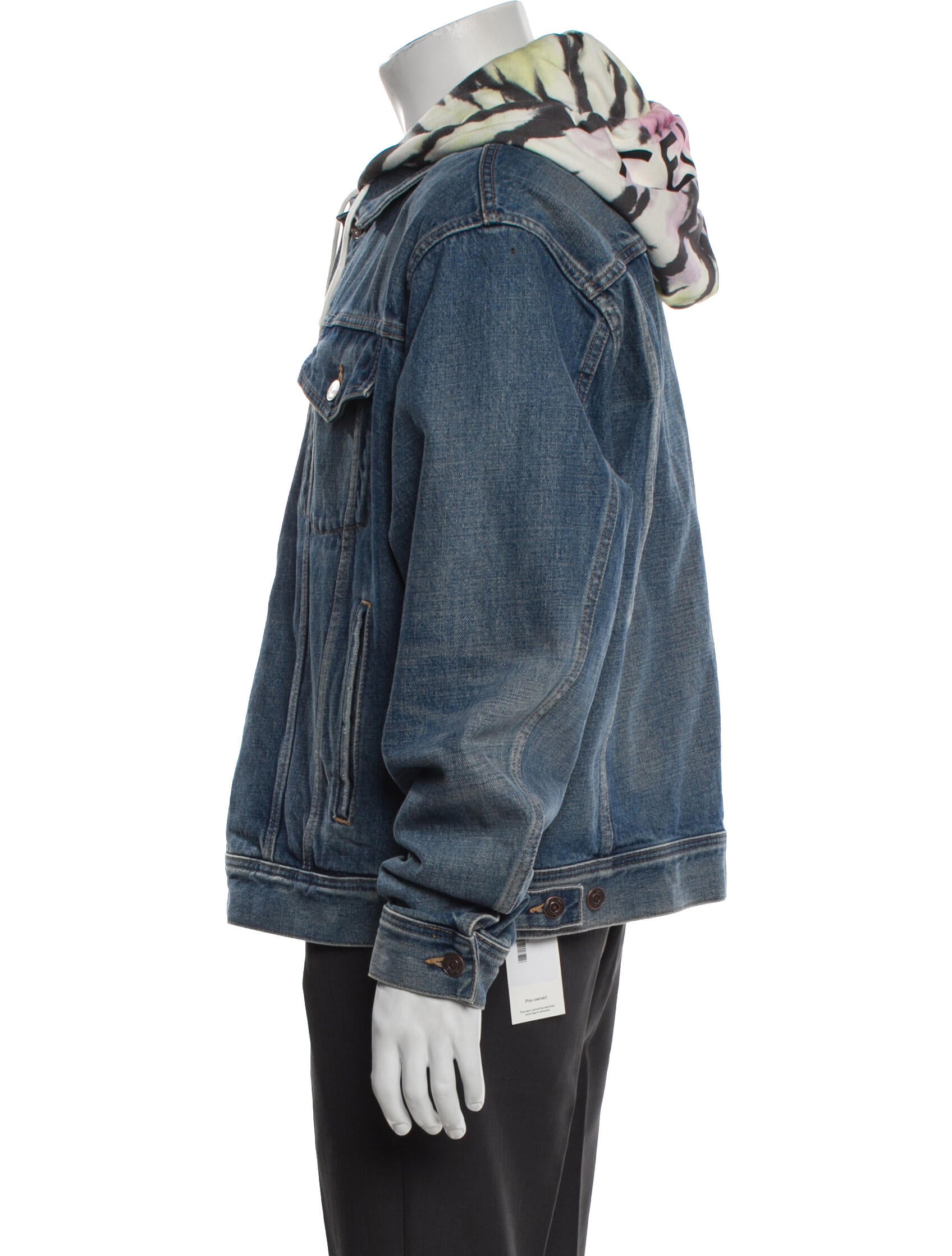 Celine Hooded Denim Denim Jacket