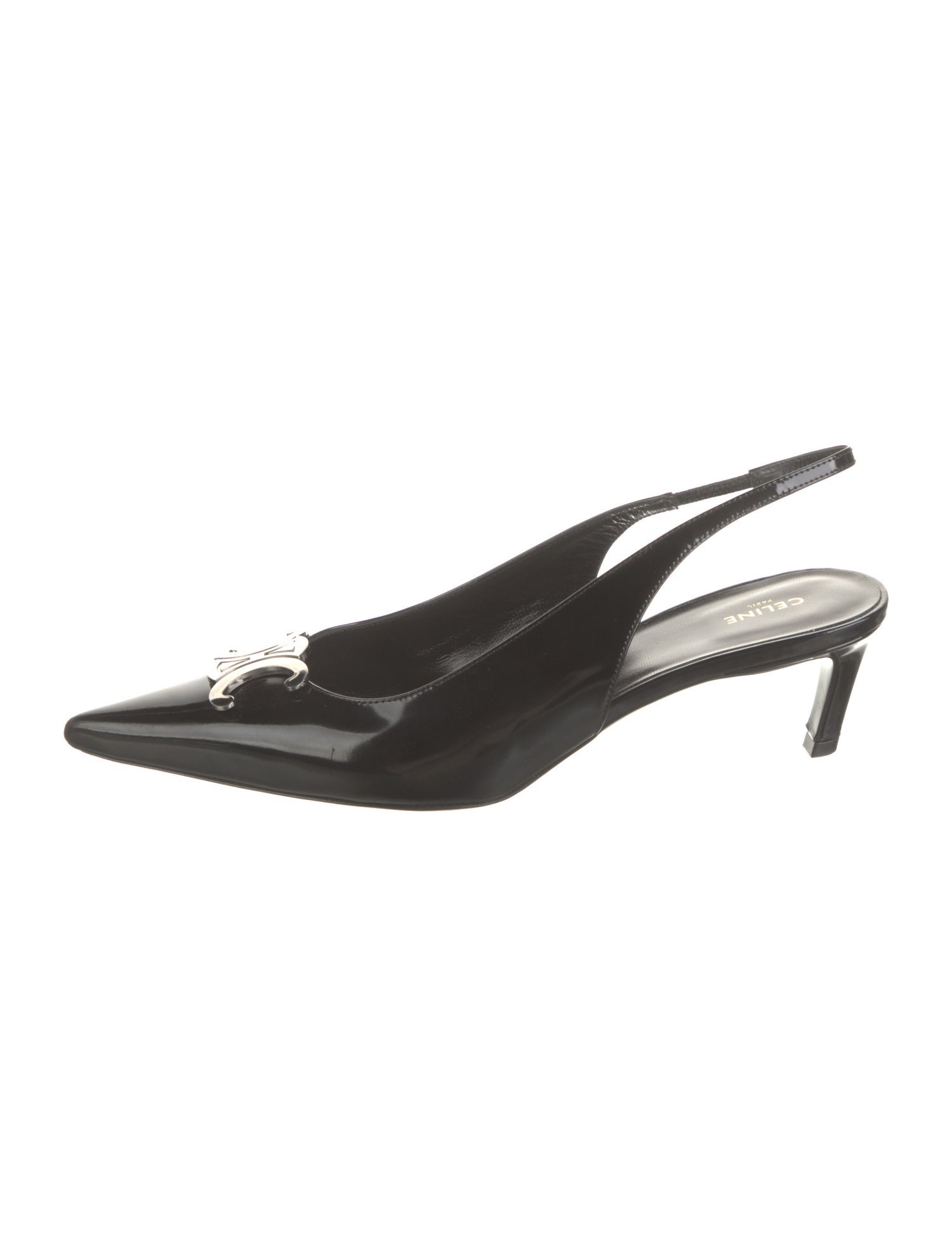 Celine Patent Leather Slingback Pumps