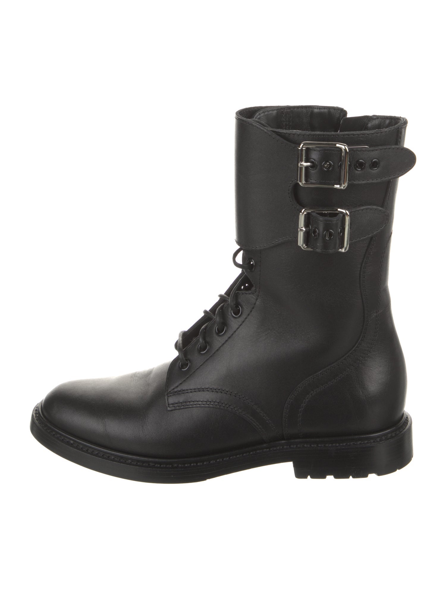 Celine Leather Combat Boots