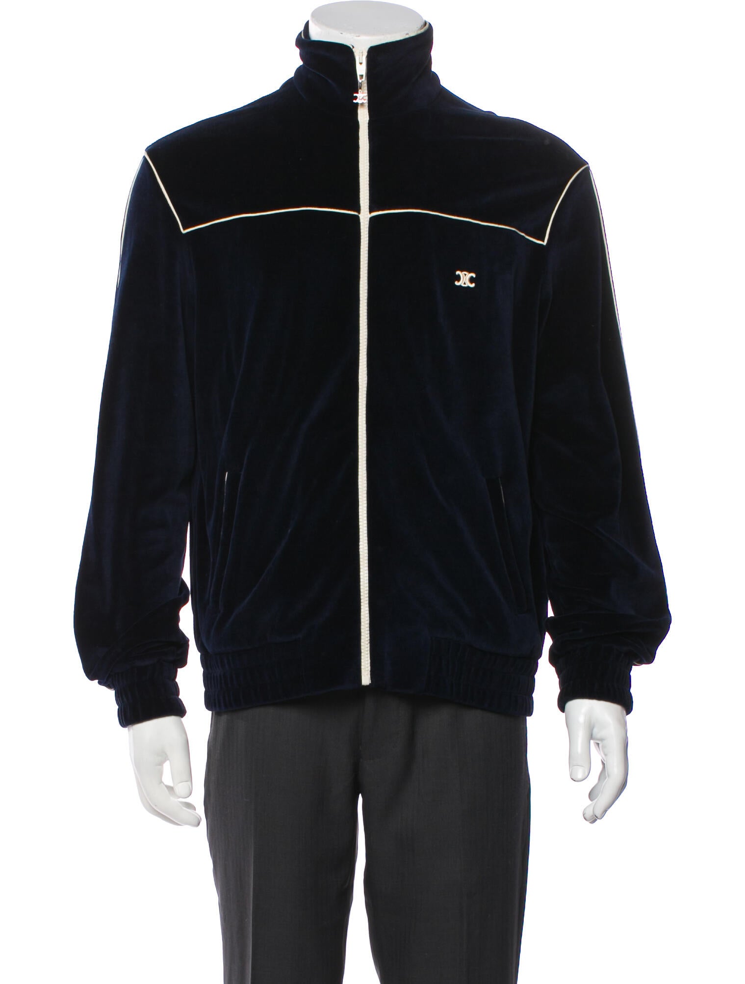 Celine Triomphe Striped Windbreaker