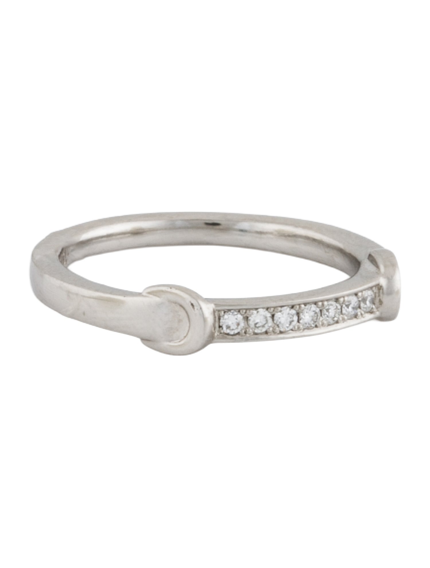 Celine Vintage Platinum Diamond Band