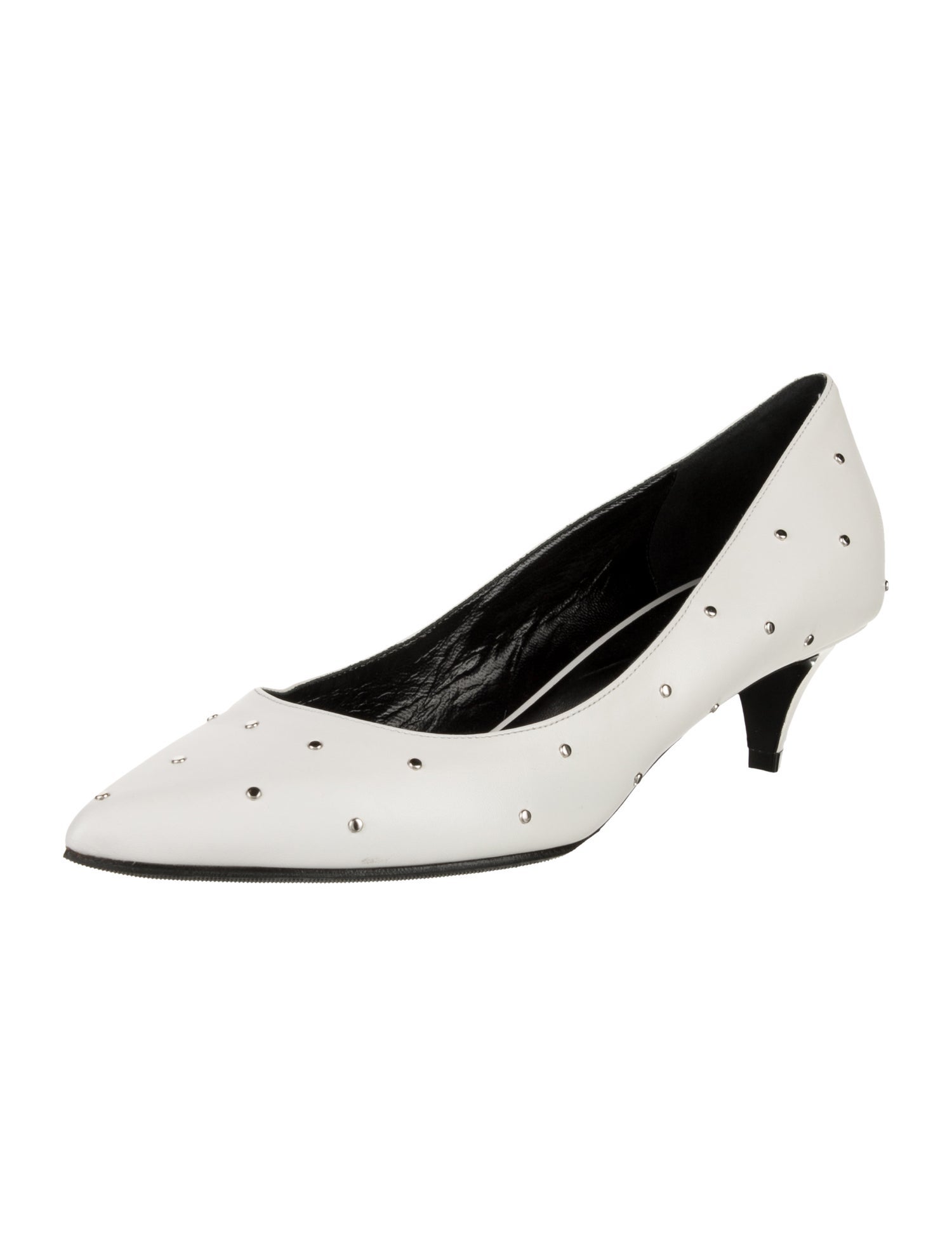 Celine Leather Studded Accents Pumps
