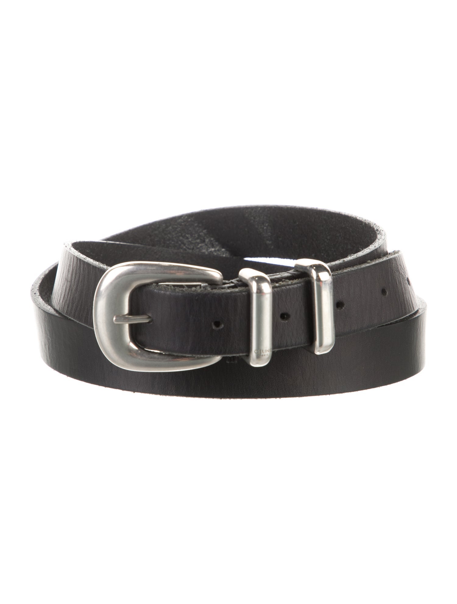 Celine Skinny Leather Belt